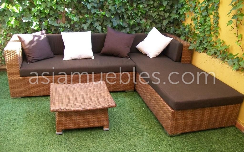 Muebles de fibras sintéticas para jardín