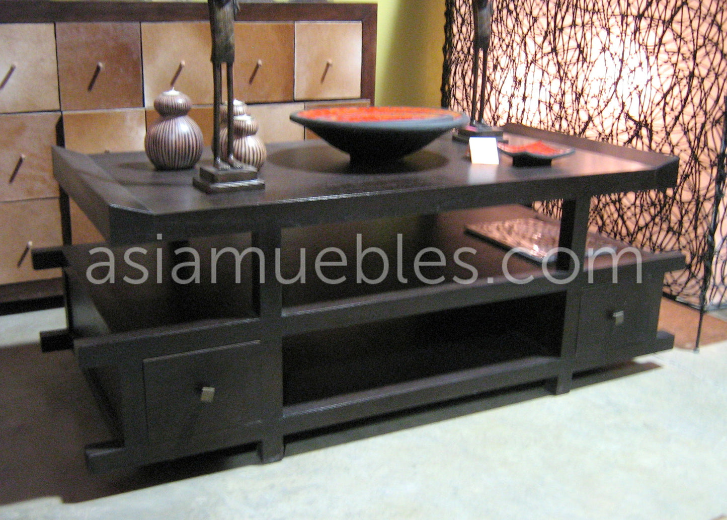 mesas tv asiaticas coloniales