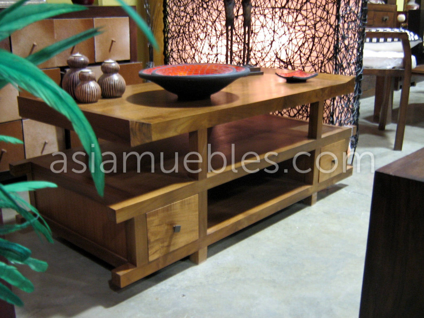 mesas tv asiaticas coloniales