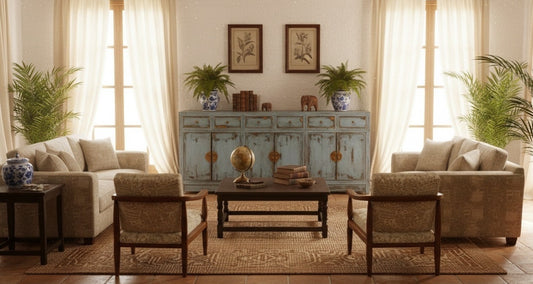 Aparador a medida estilo asiático en madera de teca AM202109281323