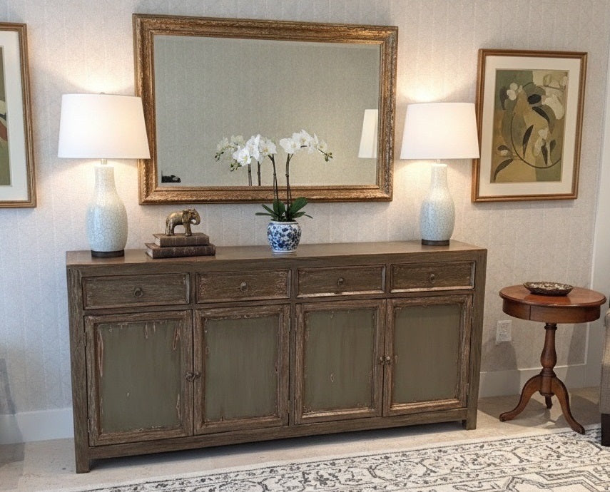 Aparador a medida estilo asiático en madera de teca AM202109281323