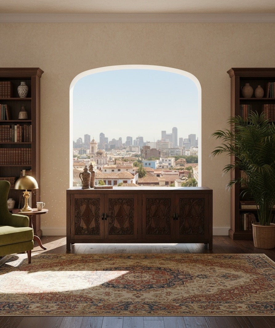 Aparador a medida estilo asiático-colonial - AM-21555