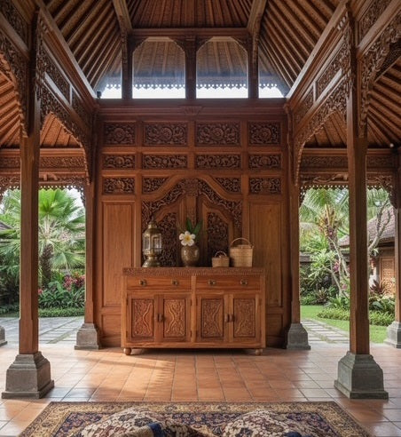 Aparador a medida estilo asiático-colonial - AM-21555