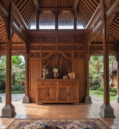 Aparador a medida estilo asiático-colonial - AM-21555