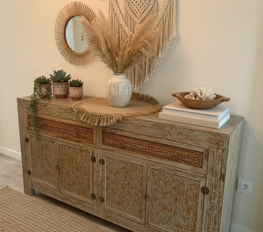 Aparador en madera de teca y banana AM-14152