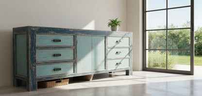 Aparador estilo colonial-asiatico a medida - AM-14177