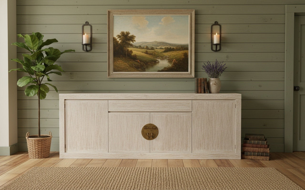 Aparador a medida en madera de teca estilo oriental AM202109281417