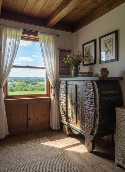 Aparador colonial-asiatico a medida - AM-14124