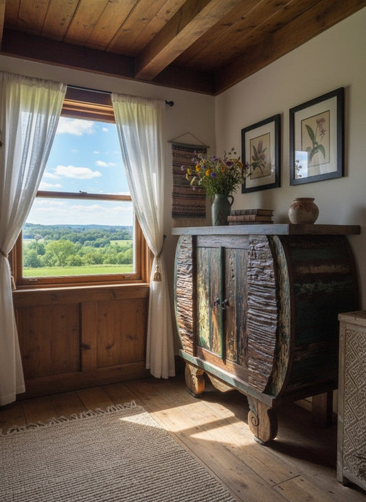 Aparador colonial-asiatico a medida - AM-14124