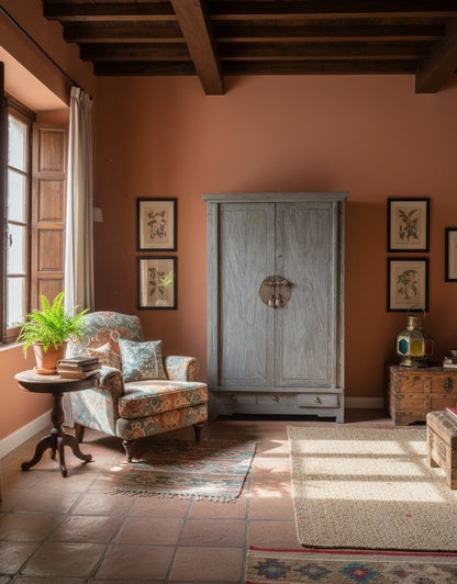 Armario a medida de estilo colonial-asiático - AM-14278