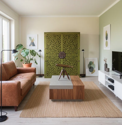 Armarios de estilo colonial-oriental a medida teca y metal AM202107151140