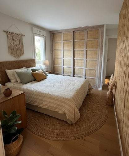 Puertas de armario-Teca y fibras naturales AM202404111823