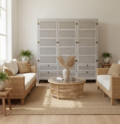 Armario teca y Fibras naturales, a medida AM202404111831