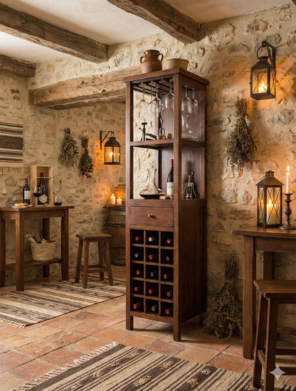Mueble Bar colonial asiático a medida teca 01/19