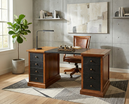 Escritorio colonial asiático a medida teca 04/21