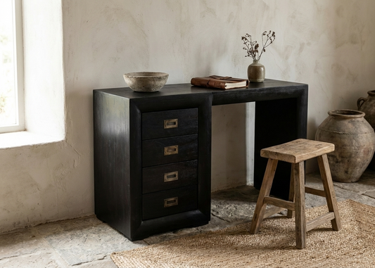 Escritorio colonial asiático a medida teca 20/21