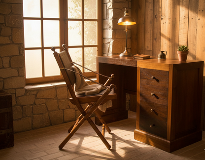 Escritorio colonial asiático a medida teca 04/21