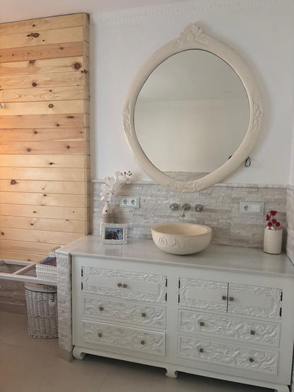 Mueble de Baño a medida tallado colonial-asiático TECA AM-21184