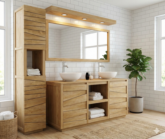 Mueble de Baño colonial-asiático a medida en TECA 09/26