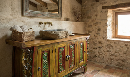 Mueble de Baño colonial asiático a medida en TECA - AM-14311