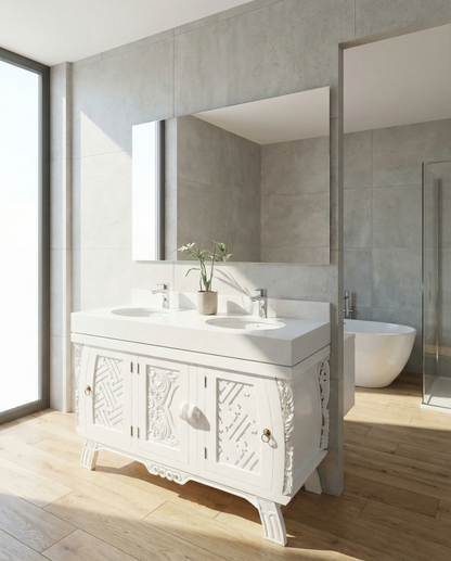 Mueble de Baño colonial asiático a medida en TECA - AM-14311