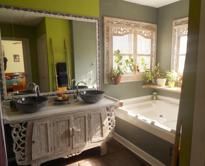 Mueble de Baño colonial asiático a medida en TECA - AM-14311