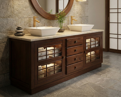 Mueble de Baño colonial-asiático Teca 07/26