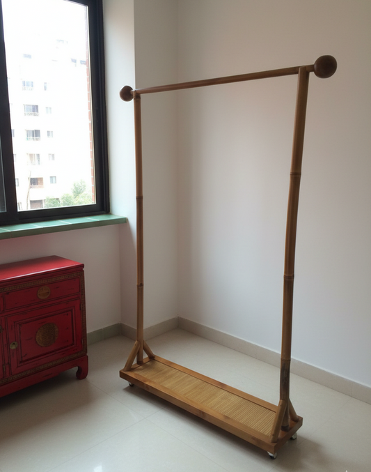 Perchero colonial asiático a medida teca AM921