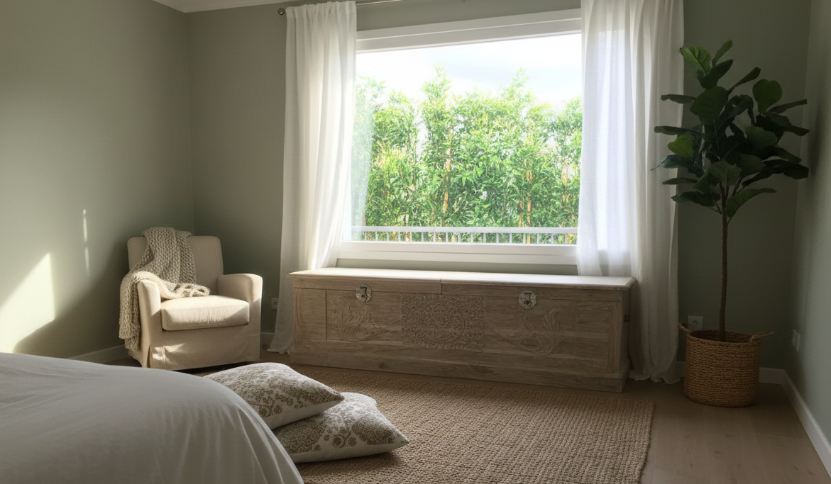 Baúl a medida teca tallado AM03/34