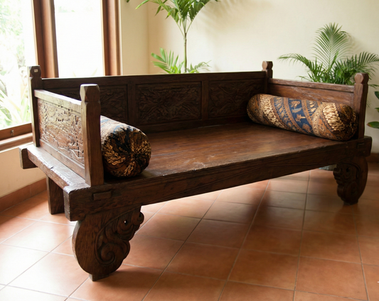Banco colonial a medida teca AM02/54