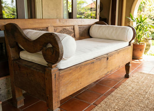 Banco colonial asiático a medida teca AM19/54