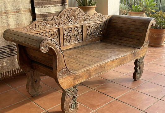 Banco colonial asiático a medida teca AM34/54