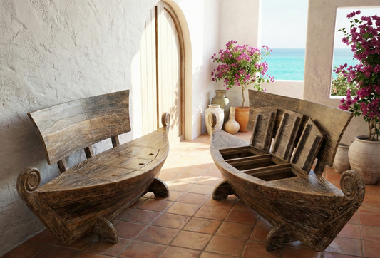 Banco colonial asiático a medida teca AM06/54