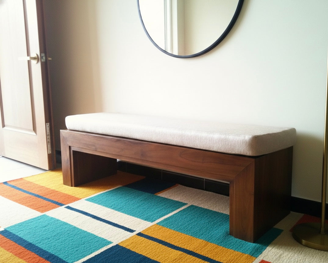 Banco colonial a medida teca AM09/54