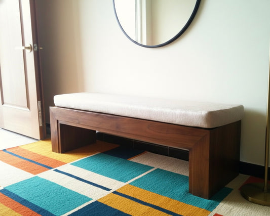 Banco colonial a medida teca AM09/54