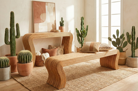 Banco colonial asiático a medida ratan AM7/47