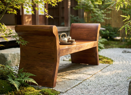 Banco colonial asiático a medida teca AM8/52