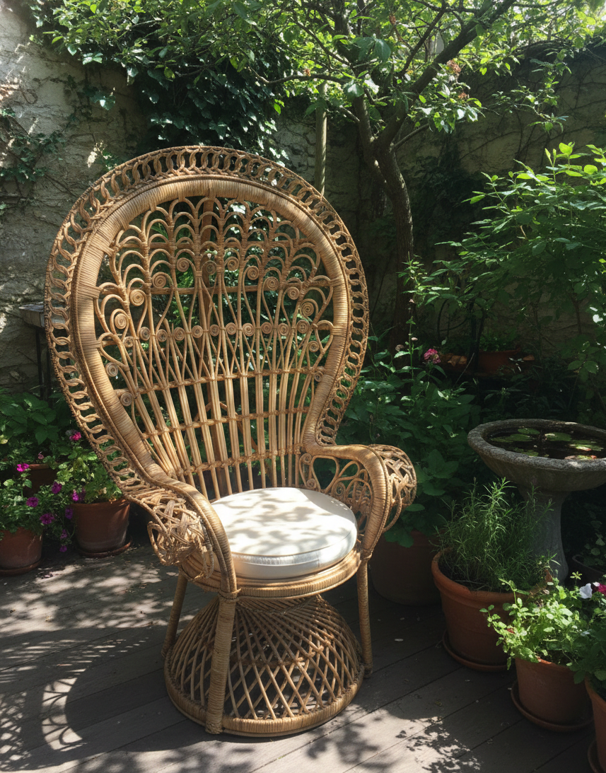 Butacas colonial asiática fibra natural AM20/23