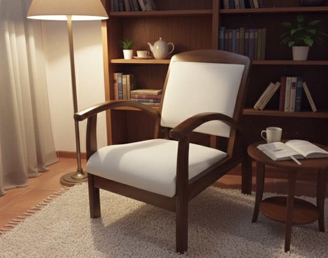 Butaca colonial teca 8/04