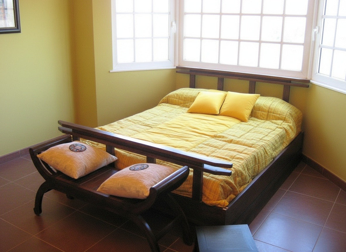 Cama colonial asiática a medida teca44/61