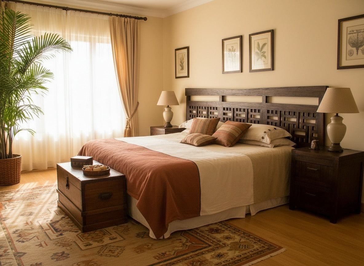 Cama colonial asiática a medida teca 19/61