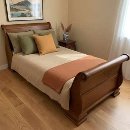 Cama colonial clásica teca a medida 07/61