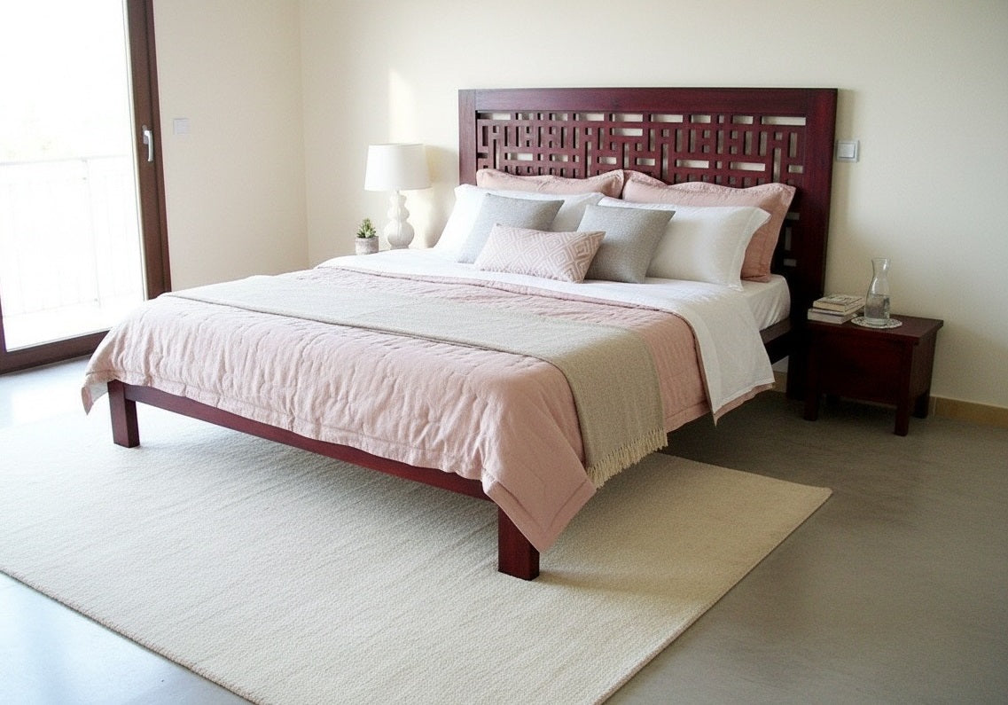 Cama colonial asiática a medida teca 25/61