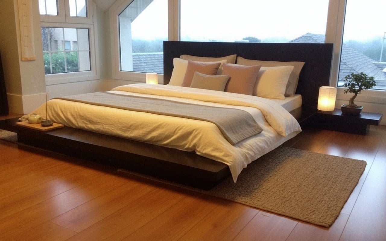 Cama  colonial asiática a medida teca08/61