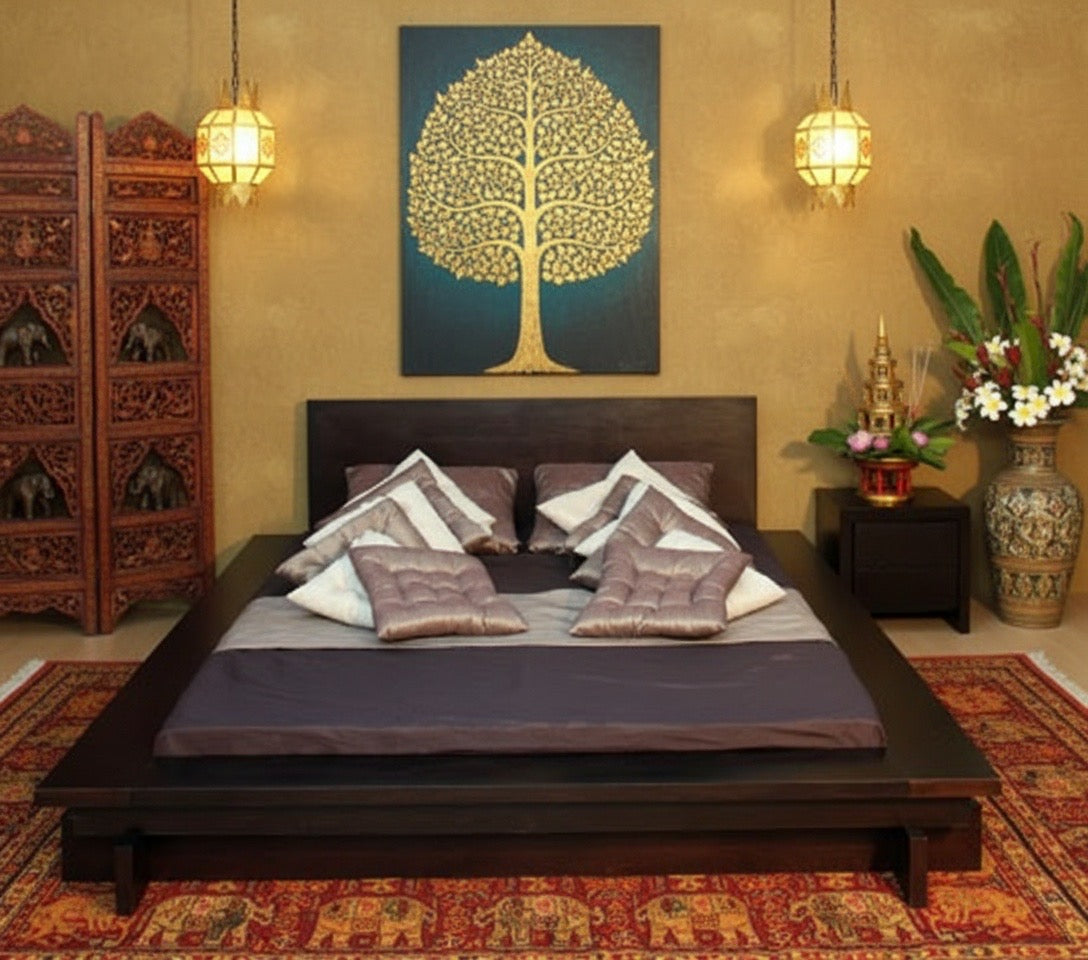 Cama colonial asiática a medida teca 27/61