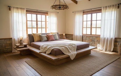 Cama colonial asiática a medida teca 35/61