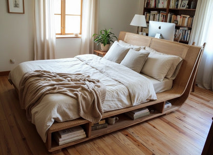 Cama colonial asiática a medida teca 05/61