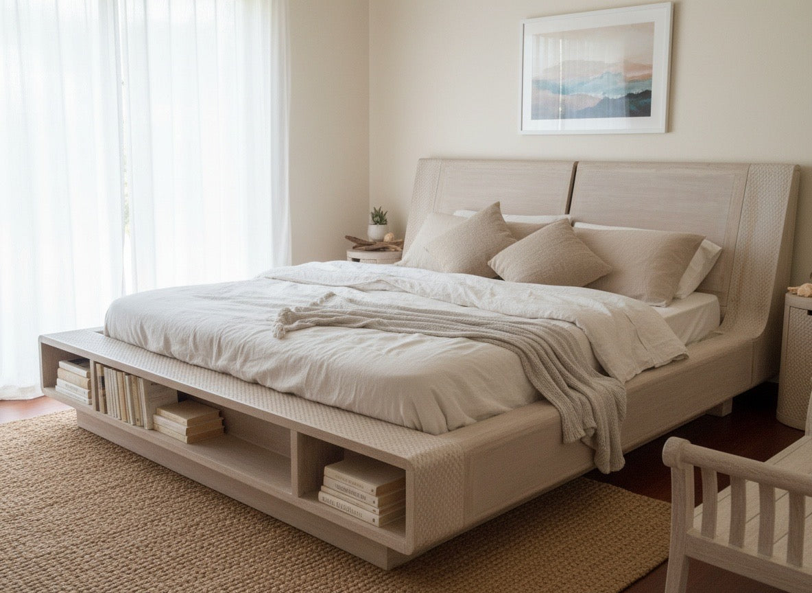 Cama colonial asiática a medida teca 05/61