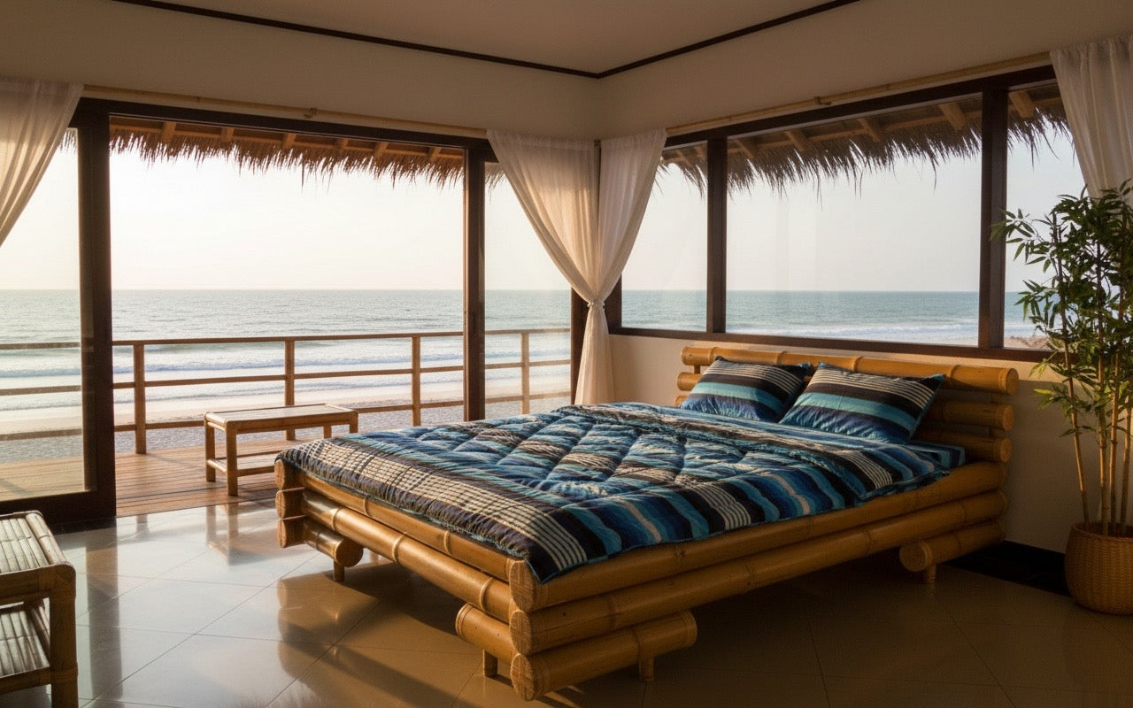 Cama colonial asiática a medida bambú 51/61