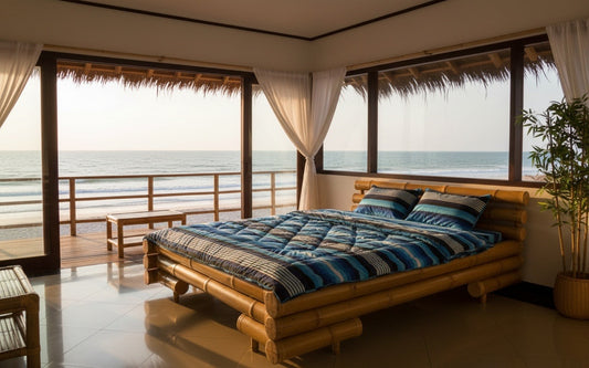 Cama colonial asiática a medida bambú 51/61